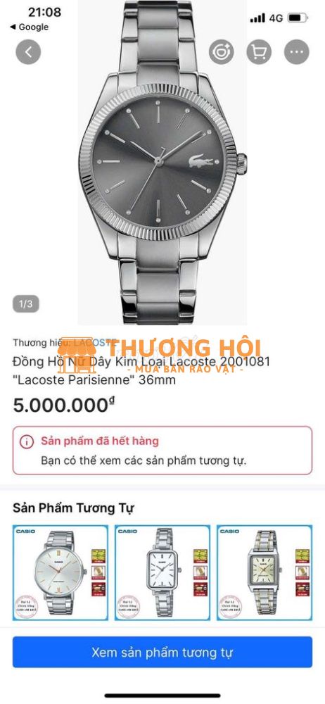 Lacoste size.38 hợp vs tay nam nhỏ nha