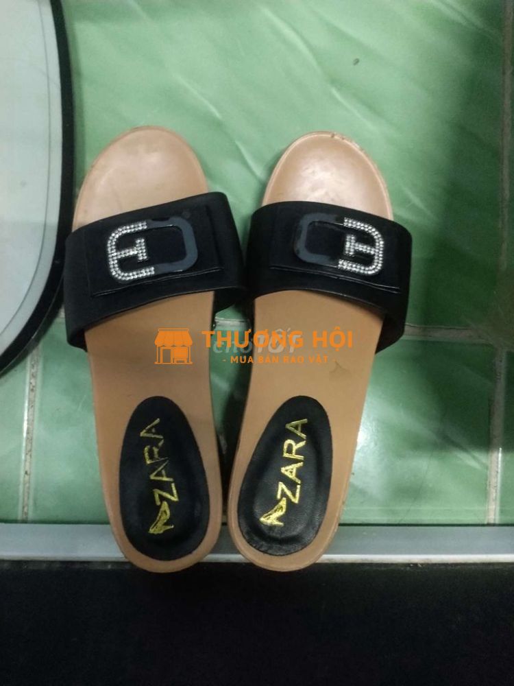 Guốc nữ đế gỗ pu nhẹ tênh cao 7 phân