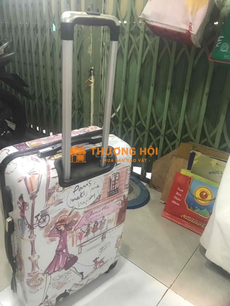 vali kéo cao cấp side 24 họa tiết đẹp còn rất mới
