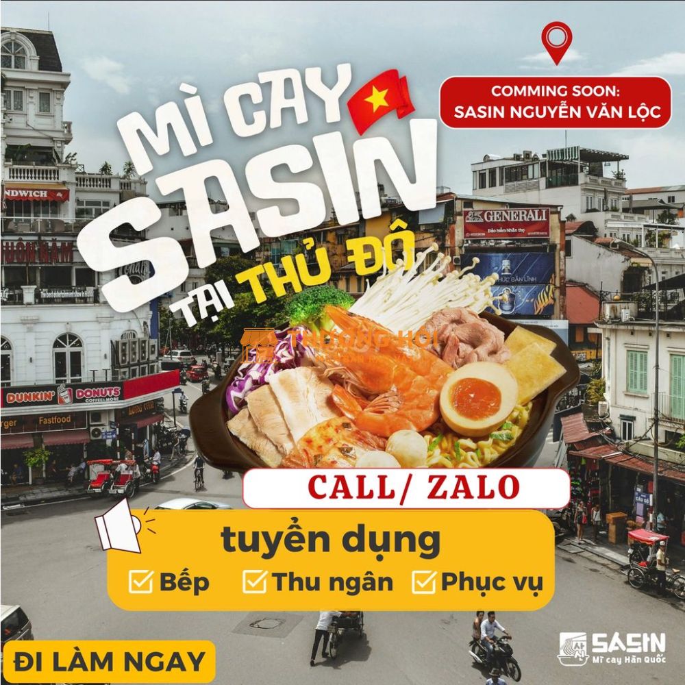 [NEW_SASIN HÀ ĐÔNG, HN] TUYỂN NHÂN VIÊN NHÀ HÀNG
