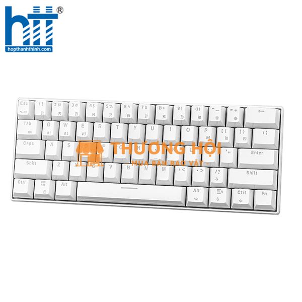 BÀN PHÍM CƠ KHÔNG DÂY EDRA EK361W V2 RGB TRẮNG RED SW (USBC/BLUETOOTH)