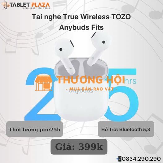 Mua ngay Tai nghe Anybuds Fits có sẵn tại Tablet Plaza