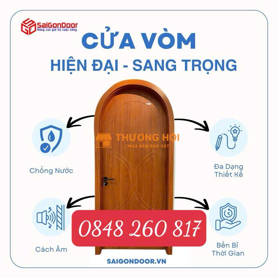 CỬA NHỰA VÒM GIẢ GỖ