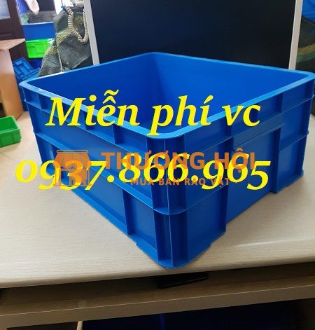 Thùng nhựa dùng xưởng kim khí, thùng đặc b8, khay nhựa b8 kèm nắp
