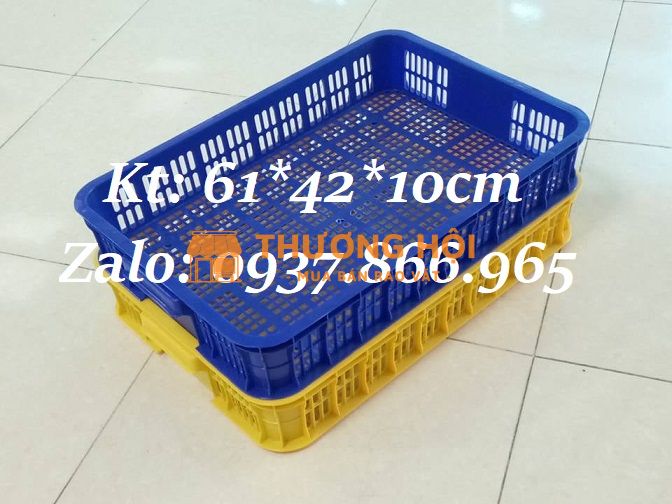 Rổ nhựa công nghiệp giá tốt, sọt nhựa rỗng, khay nhựa cao 10, khay nhựa hở tại Hà Nội