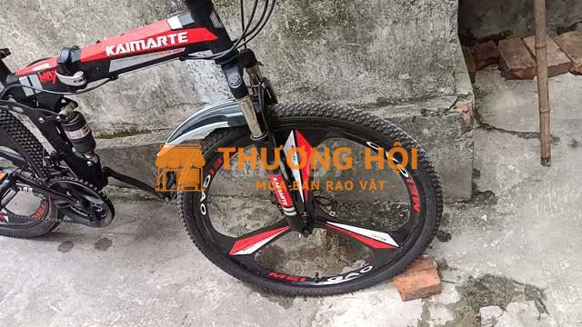 Xe đạp gấp KAIMARTE đỏ-đen