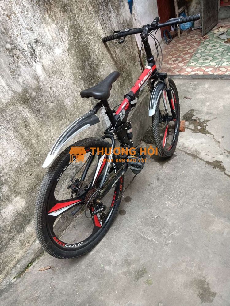 Xe đạp gấp KAIMARTE đỏ-đen