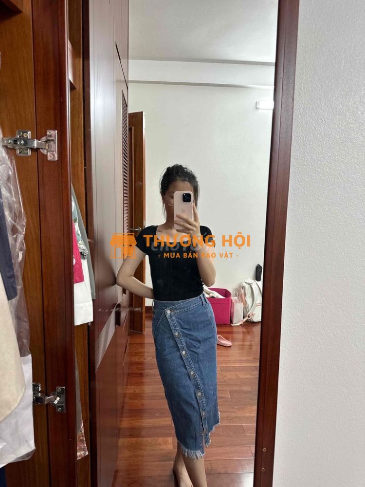 Chân váy jean nhật Moussy