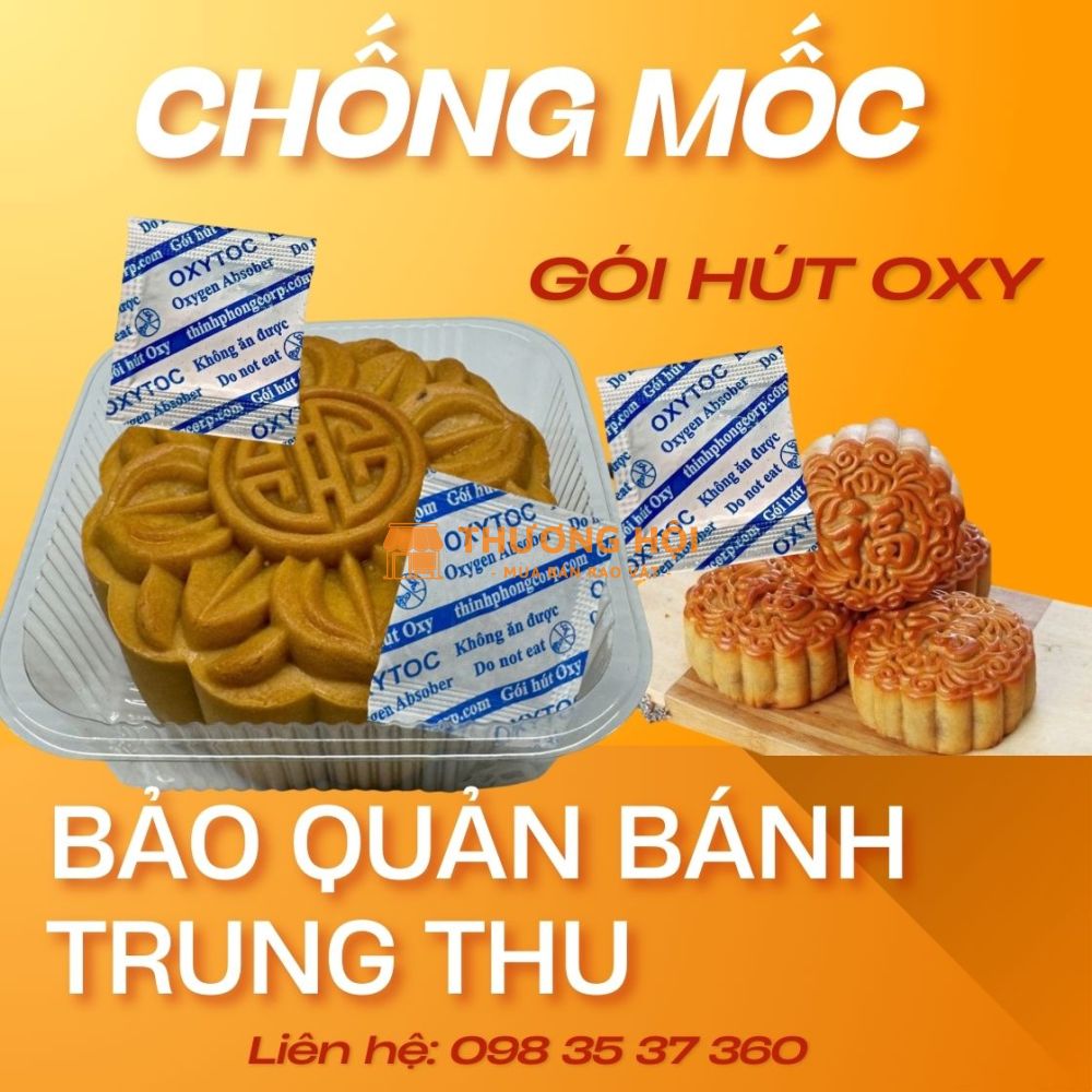 Bánh trung thu, chống mốc-quá dễ với oxytoc, gói hút oxy bảo quản bánh trung thu
