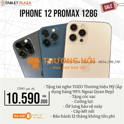 Hỗ trợ trả góp 0% iPhone 12 Pro Max 128G Like New