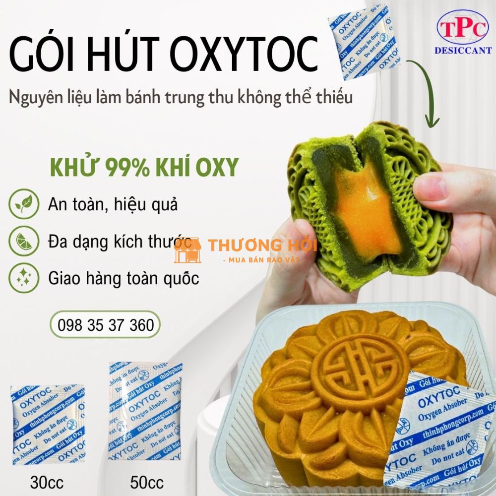 Nguyên liệu làm bánh trung thu- gói hút oxy-oxytoc