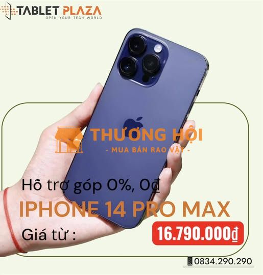 Trả góp 0% lãi khi mua iPhone 14 Pro Max tại Tablet Plaza
