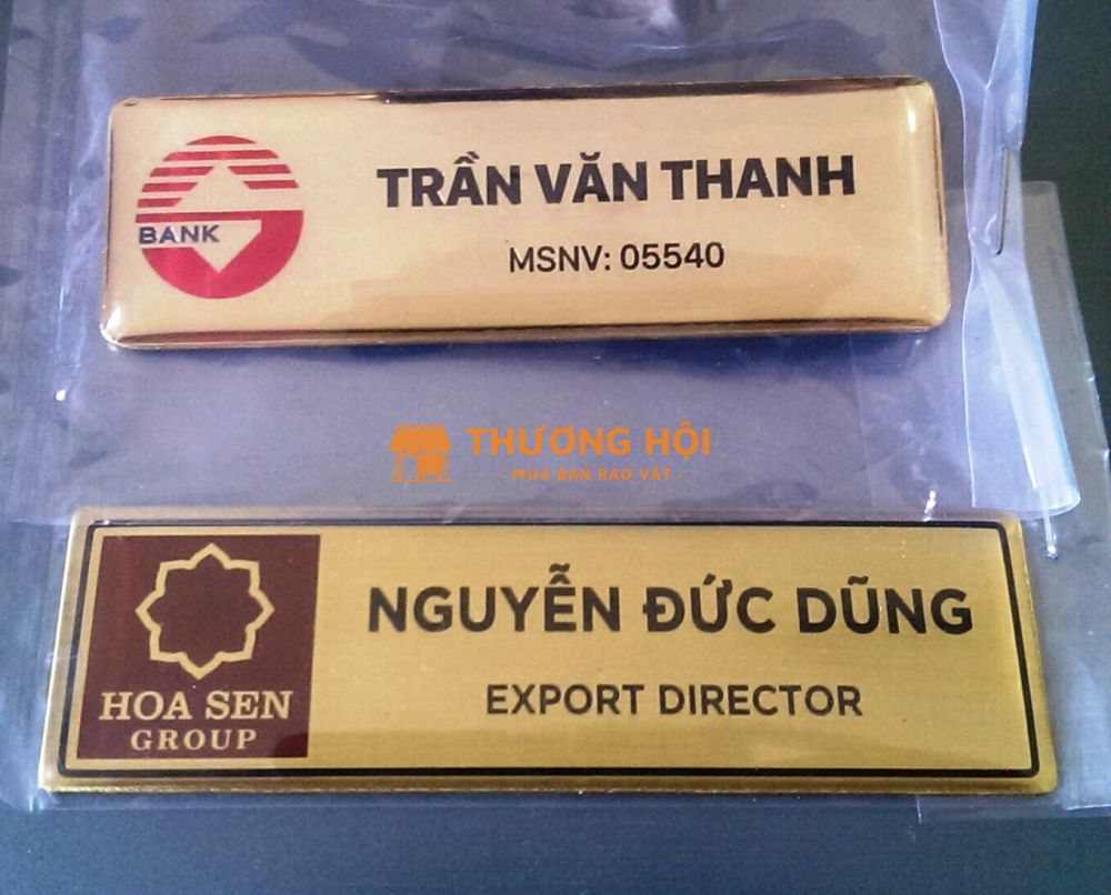 Bảng tên đeo áo in khắc logo - gia công số lượng lớn, giá tốt