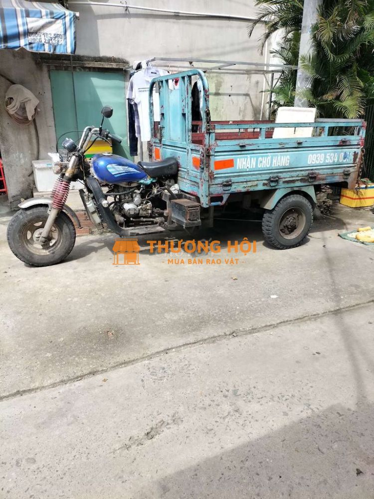 Bán xe ba gác đang chạy bình thường máy móc bao im