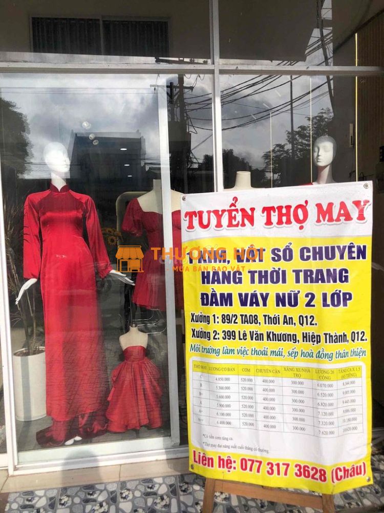 Tuyển thợ may 1kim, vắt sổ hàng thời trang