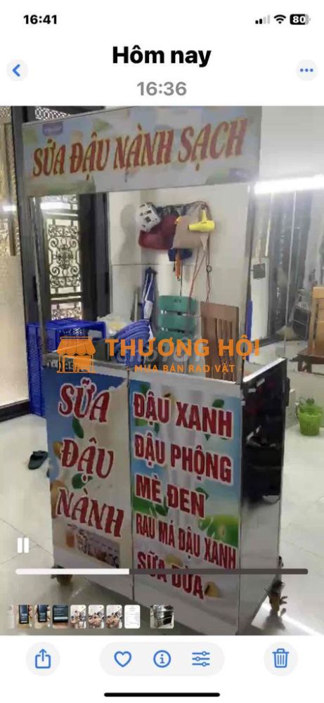Xe cà phê gấp gọn inox