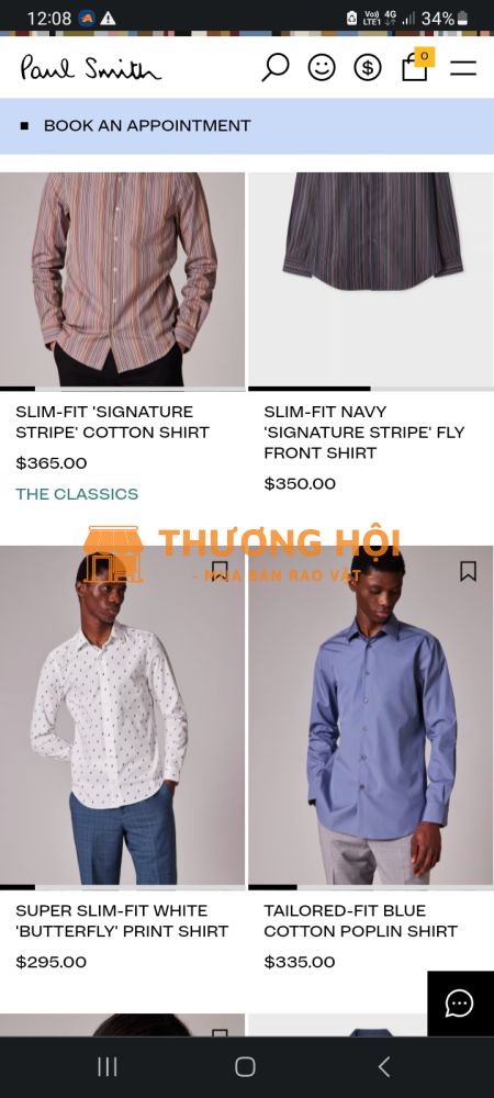 Sơ mi nam Paul Smith london chính hãng