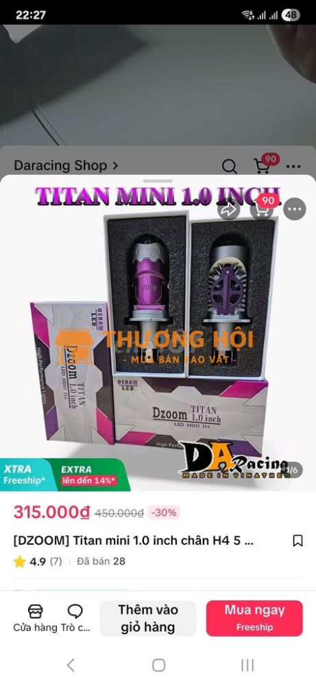 Đèn xe máy Titan 1.0 siêu sáng tiết kiệm điện