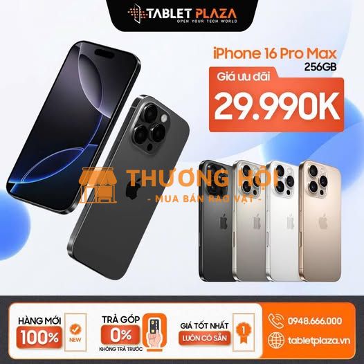 Trả góp 0%, duyệt nhanh mua ngay Iphone 16 Pro Max