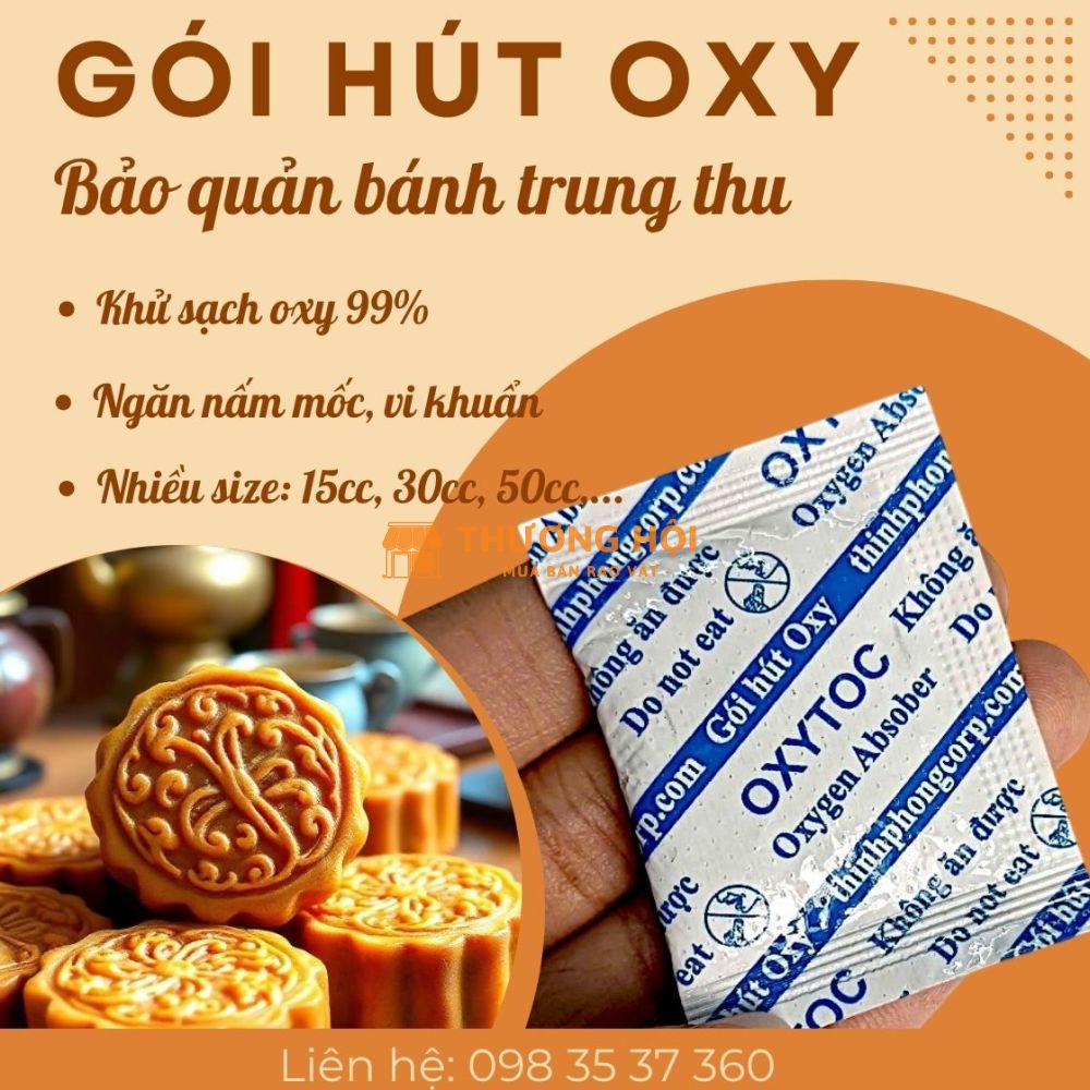 Gói hút oxy - oxytoc - chống mốc bánh trung thu hiệu quả an toàn