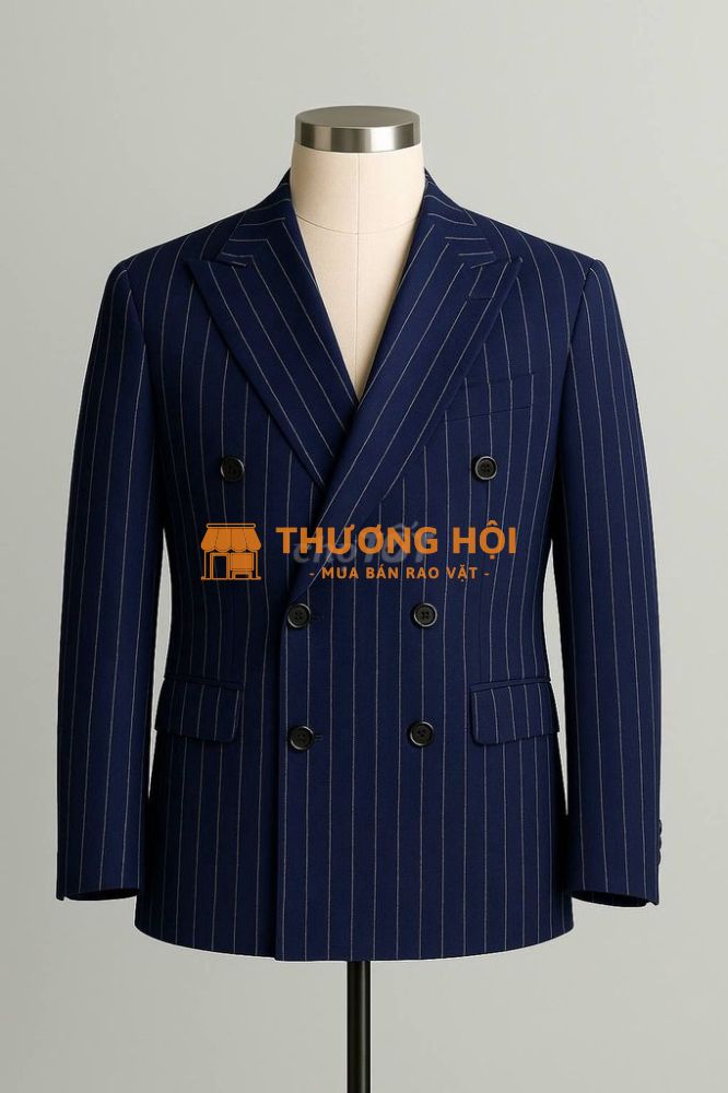 Bộ Vest nam xanh dương đậm size M cực đẹp