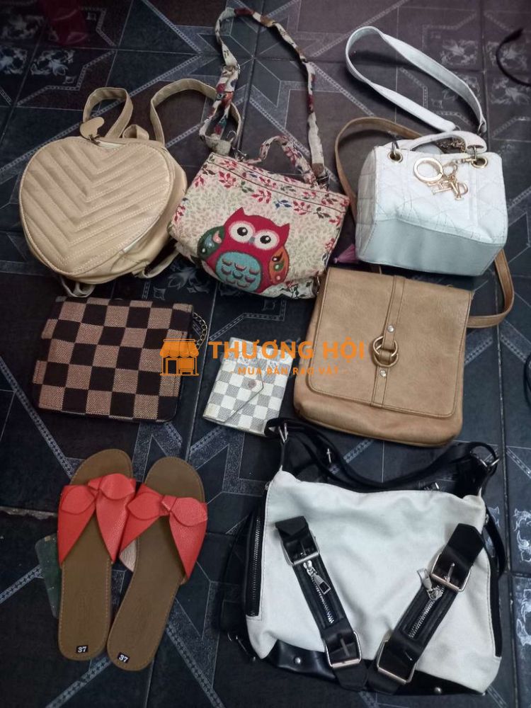 Dọn pass rẻ combo 7 túi/balo tiện ích đẹp tặng dép