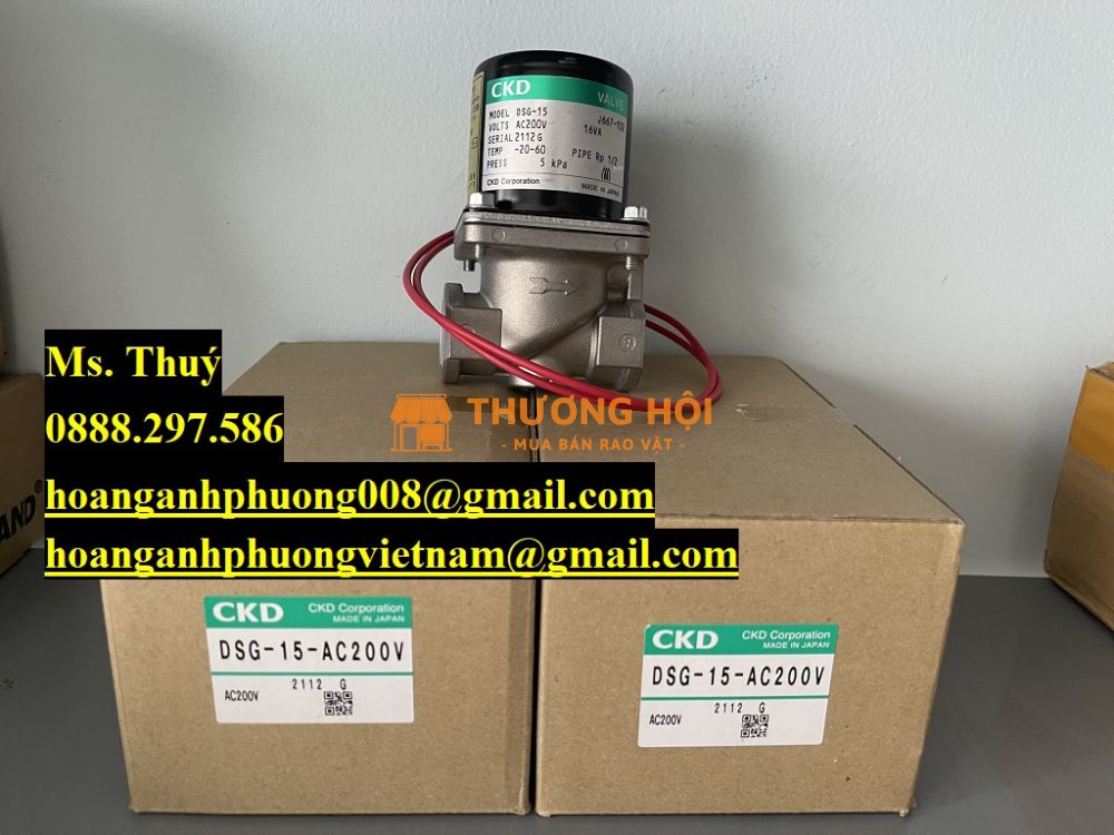 Thiết bị nhập khẩu - Chuyên van CKD DSG-15- AC200V - Bình Dương