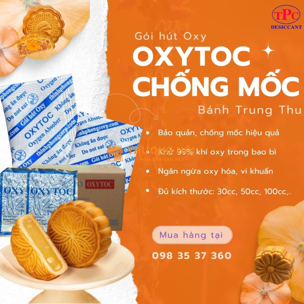 Các kích thước bánh trung thu dùng gói oxy nào phù hợp