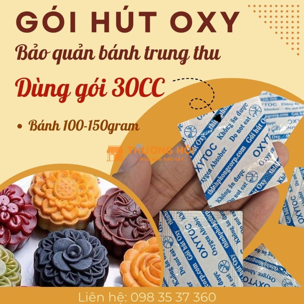 Bảo quản bánh trung thu tươi lâu bằng gói hút oxy