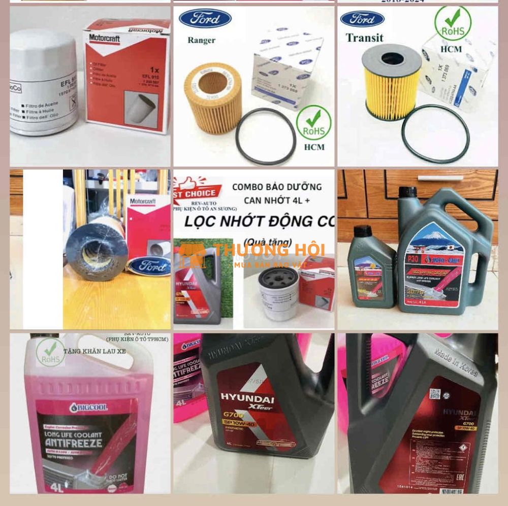 LỌC GIÓ Ô TÔ FORD,Nước làm mát,nhớt