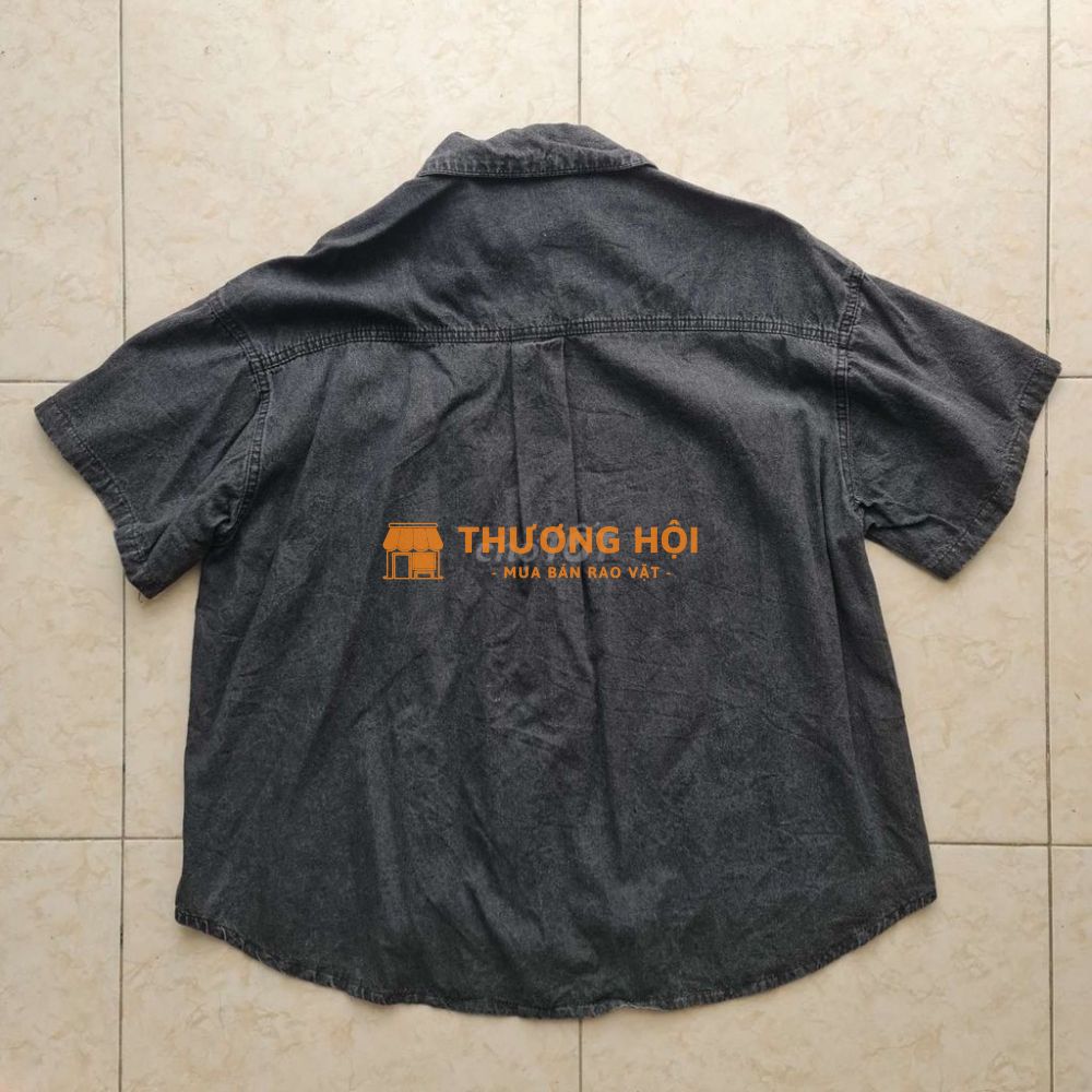 Áo sơ mi jean màu đen