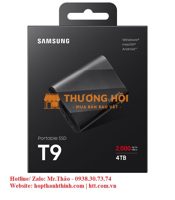 Ổ CỨNG DI ĐỘNG SSD SAMSUNG T9 PORTABLE 4TB – TỐC ĐỘ LƯU TRỮ ĐỈNH CAO, CHUYỂN FILE TRONG TÍCH TẮC!