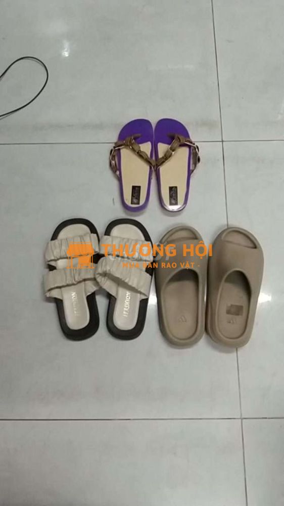 Dép nữ size 36-37, màu kem, tím