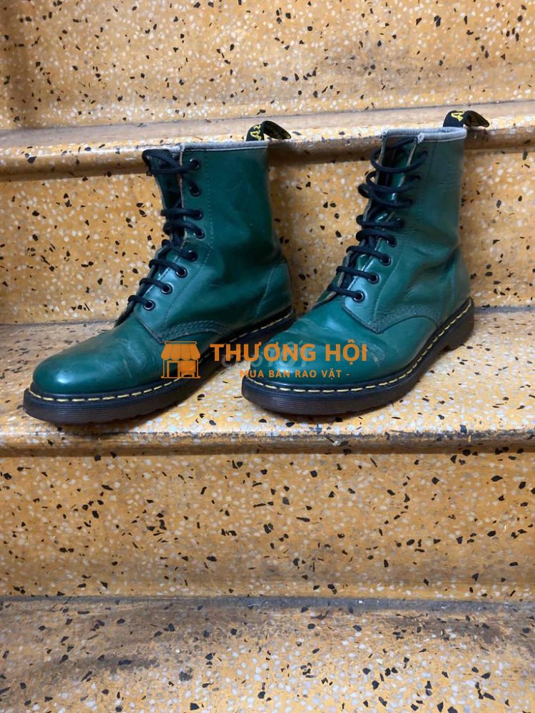 Giày Boots - Dr. Marten xanh lính