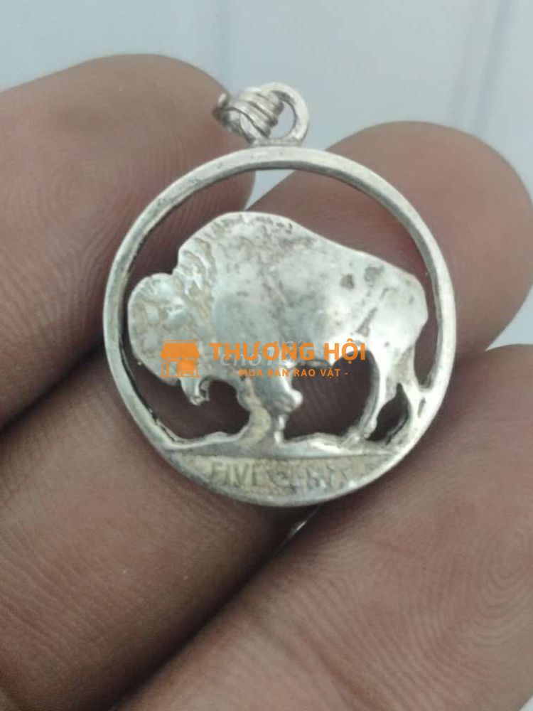 mặt dây chuyền bạc ngoại xưa