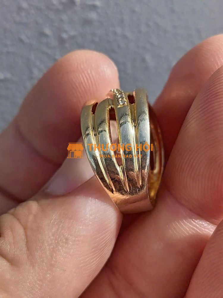 Bán nhẫn nam vàng 10k full 12v kim cương tự nhiên