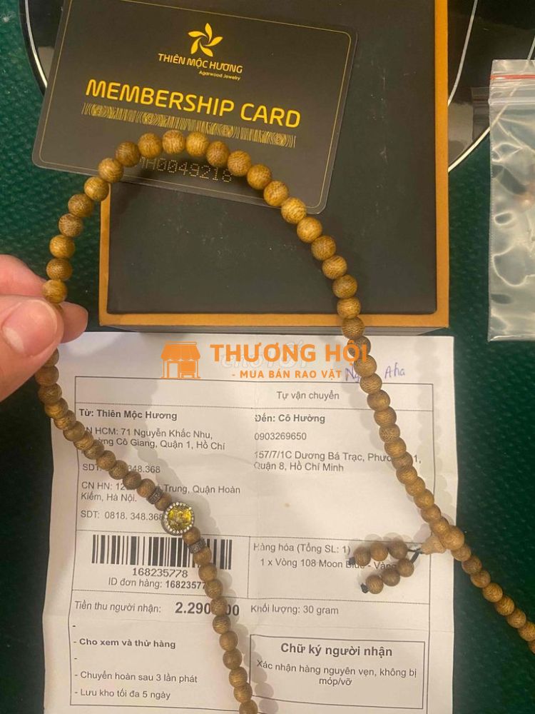 Vòng tay trầm hương Thiên mộc hương 108 hạt