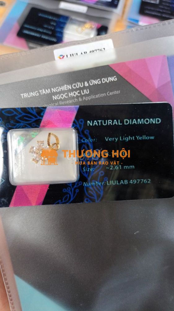 Bán mặt đeo vàng 18k 610 kim cương tự nhiên 2ly6