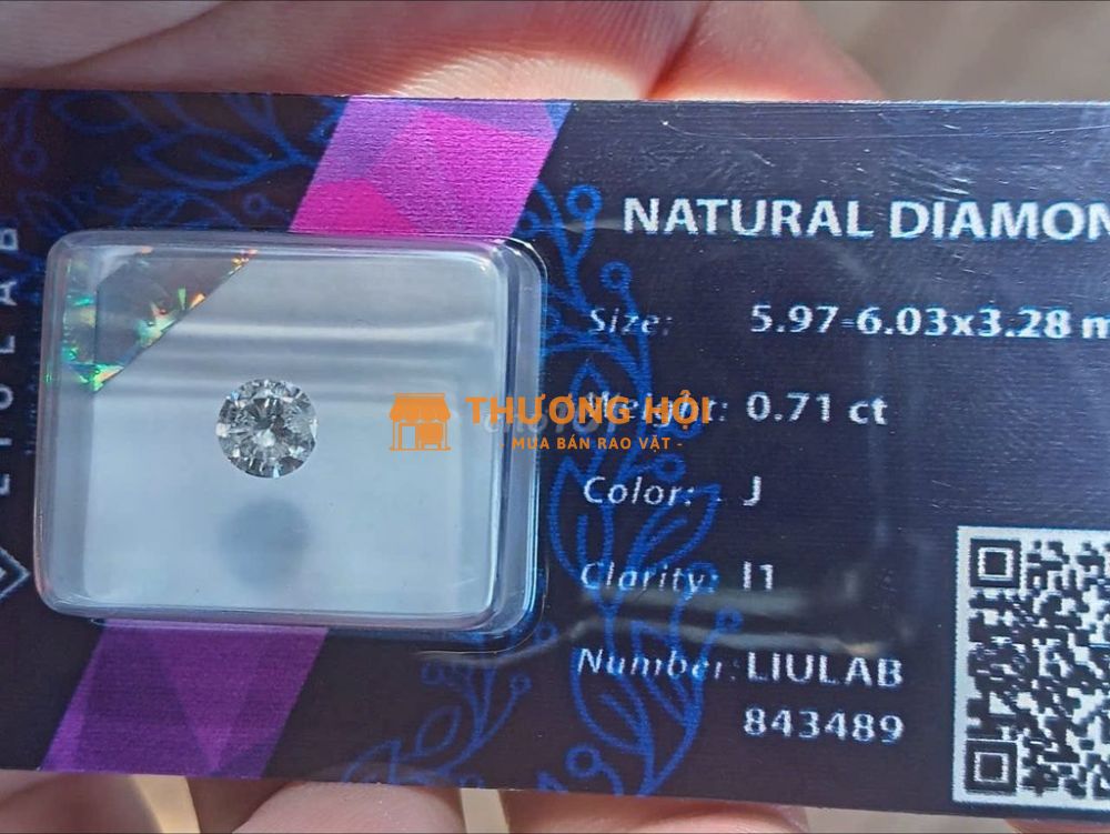 Bán kim cương tự nhiên 6ly trắng lửa kiểm định