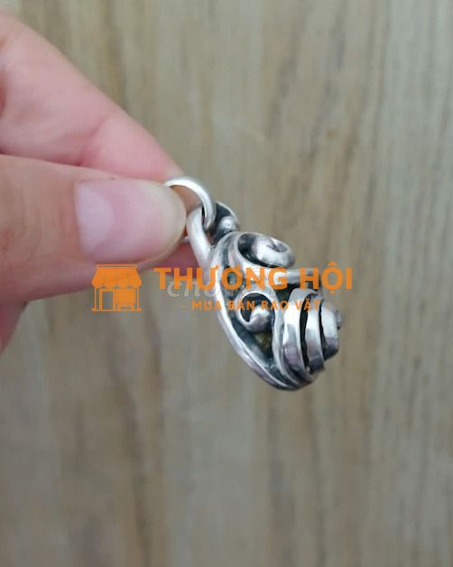 Seraphinite - Mặt dây chuyền đá quý bọc bạc hàng