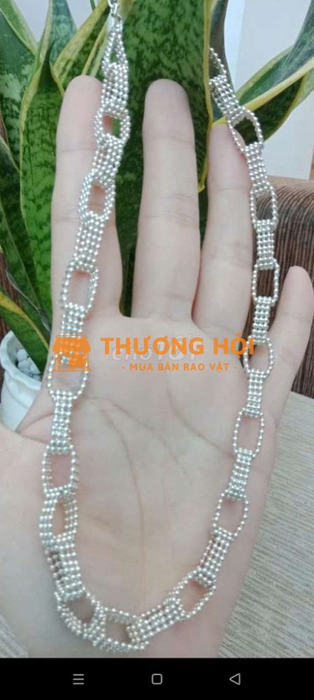Dây chuyền Nữ bạc ngoại 925 như vàng trắng