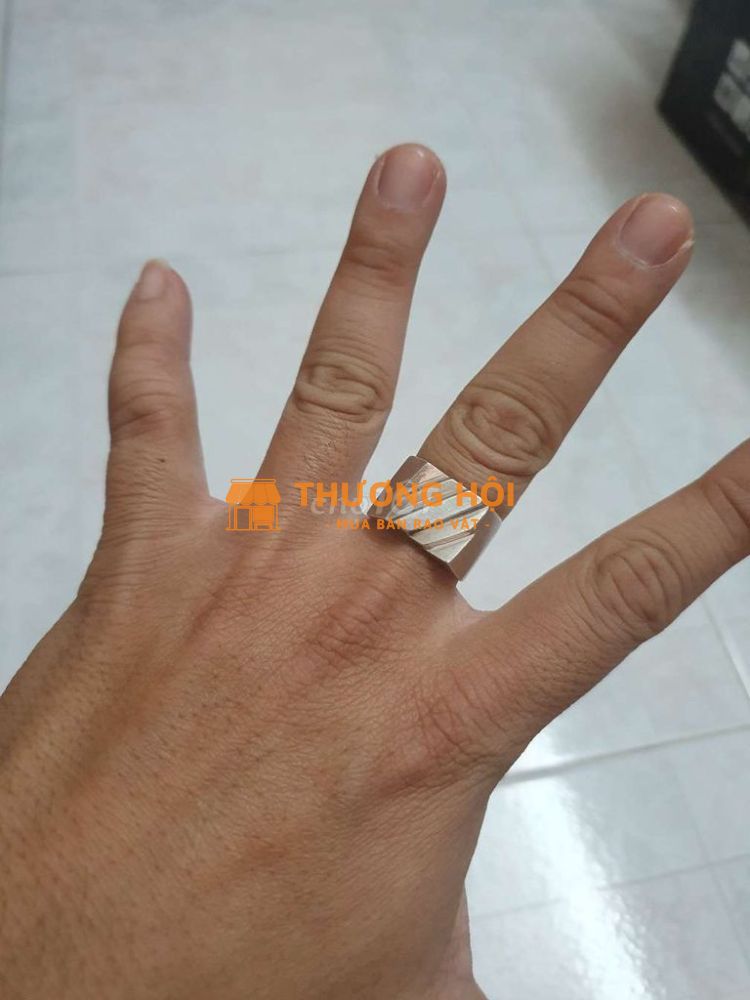 Nhẫn Nam bạc size 19 kiểu đẹp đọc
