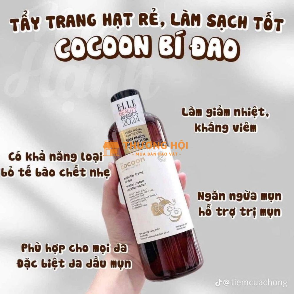 TẨY TRANG COCOON😍 Bí đao : dành cho da dầu. Mụn