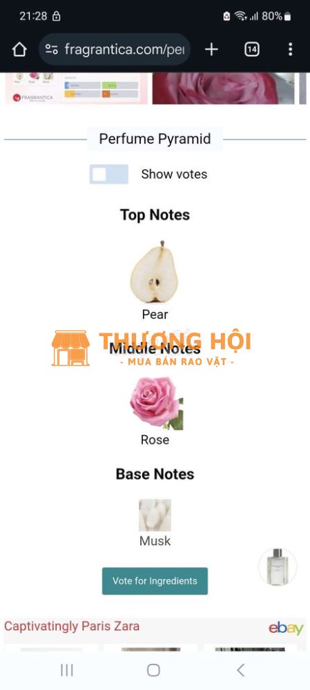 Nước hoa nữ hương thơm tươi ngọt quyến rũ