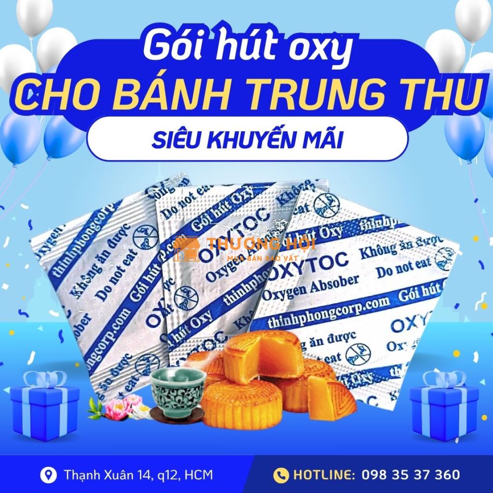 Gói hút oxy cho bánh trung thu an toàn không cần hóa chất