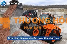 Đơn hàng vận hành máy xúc, xe nâng xkld Đài Loan