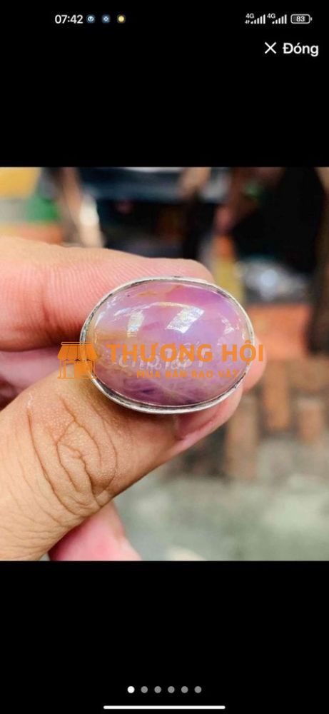 Nhẫn ruby thô lục yên