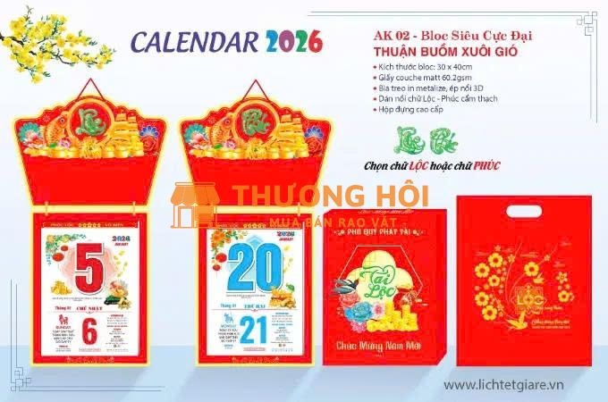 Đặt Ngay Lịch Bloc Bính Ngọ 2026 Tại Công Ty Lịch Tết An Khang – Chất Lượng Và Thẩm Mỹ Đỉnh Cao