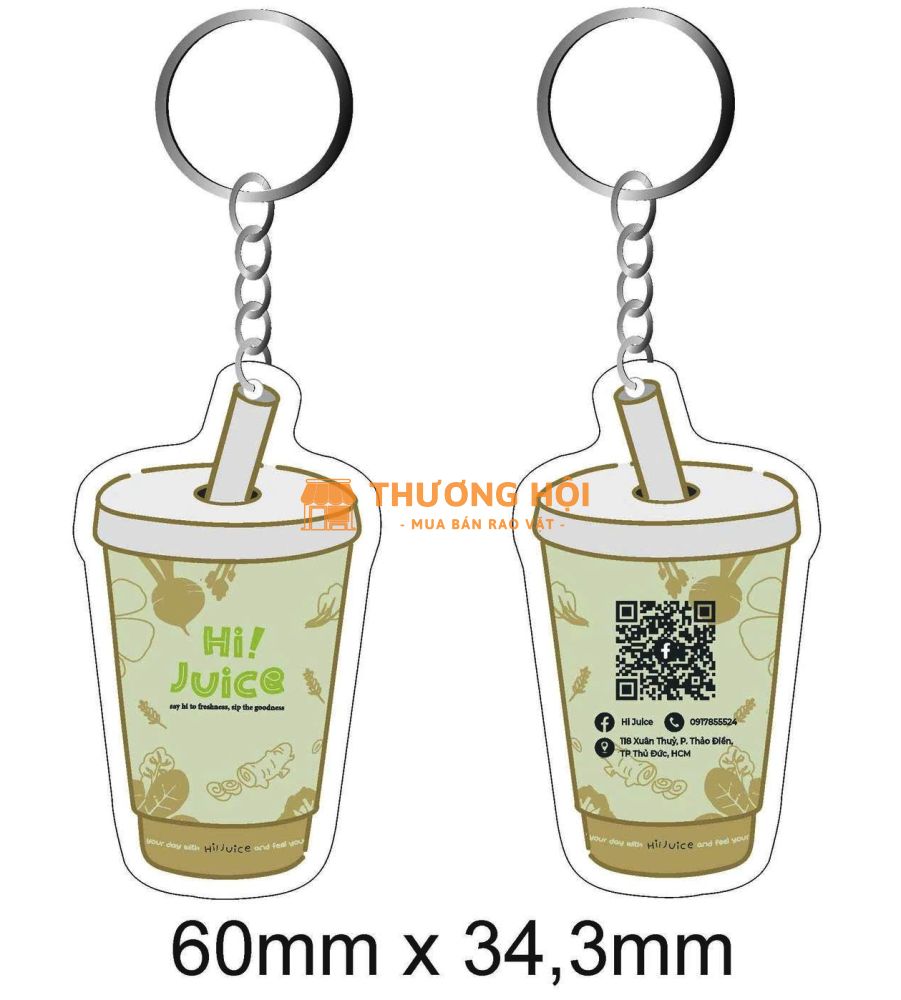 Móc khóa trà sữa tạo hình theo yêu cầu