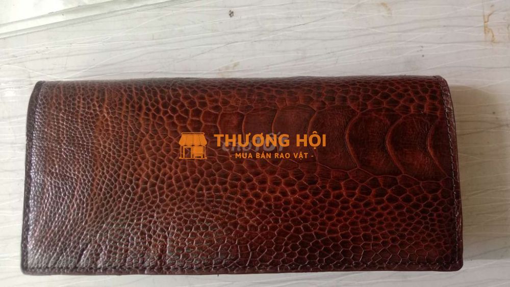 Ví 2 gấp, ví dài da chân đà điểu